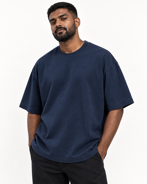 After Hours Navy Oversized T-Shirt